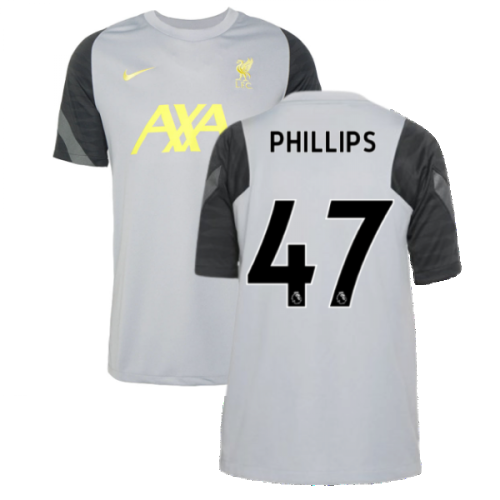 Liverpool 2021-2022 CL Training Shirt (Wolf Grey) - Kids (PHILLIPS 47)