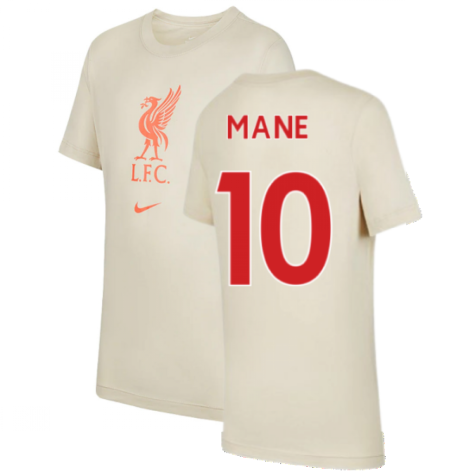 Liverpool 2021-2022 Evergreen Crest Tee (Fossil) - Kids (MANE 10)