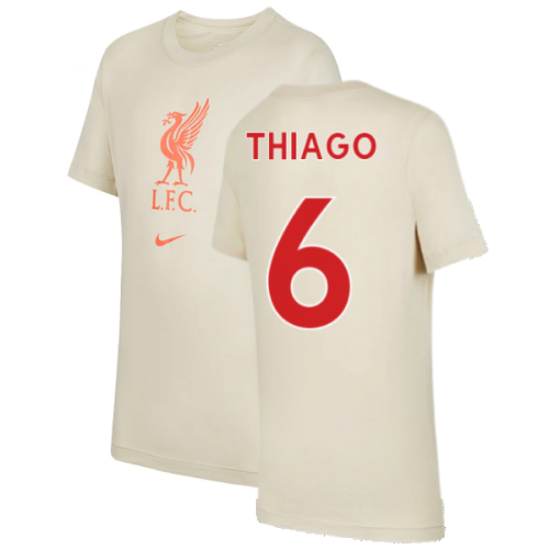 Liverpool 2021-2022 Evergreen Crest Tee (Fossil) - Kids (THIAGO 6)