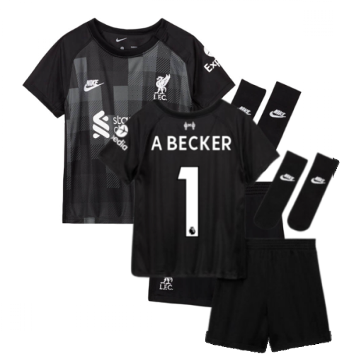 Liverpool 2021-2022 Goalkeeper Baby Kit (Black) (A Becker 1)