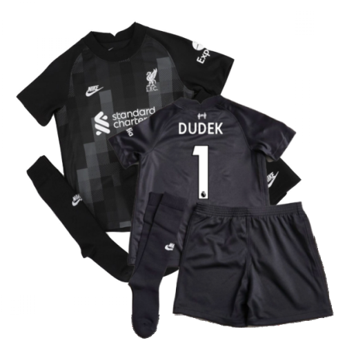 Liverpool 2021-2022 Home Goalkeeper Mini Kit (Black) (Dudek 1)