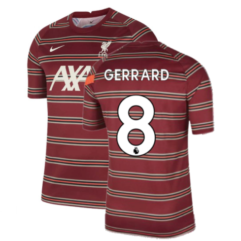 Liverpool 2021-2022 Pre-Match Training Shirt (Red) - Kids (GERRARD 8)