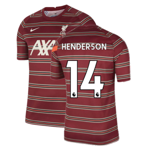 Liverpool 2021-2022 Pre-Match Training Shirt (Red) - Kids (HENDERSON 14)