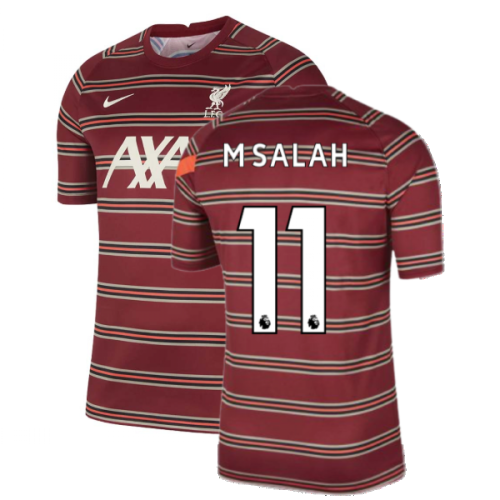 Liverpool 2021-2022 Pre-Match Training Shirt (Red) - Kids (M.SALAH 11)