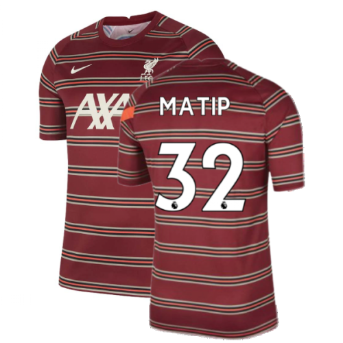 Liverpool 2021-2022 Pre-Match Training Shirt (Red) - Kids (MATIP 32)