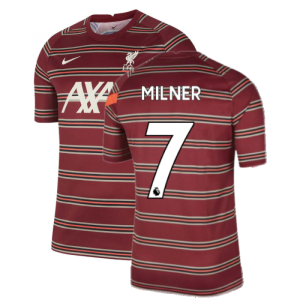 Liverpool 2021-2022 Pre-Match Training Shirt (Red) - Kids (MILNER 7)