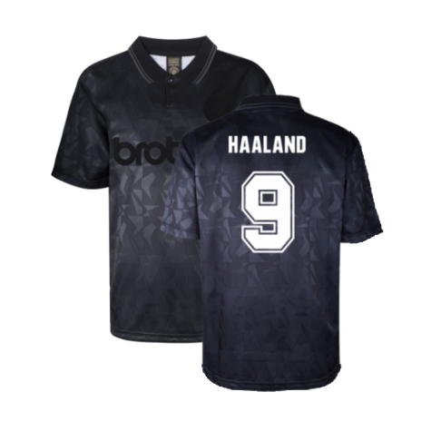 Man City 1990 Blackout Retro Shirt (HAALAND 9)