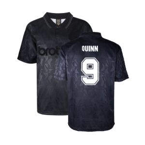 Man City 1990 Blackout Retro Shirt (QUINN 9)