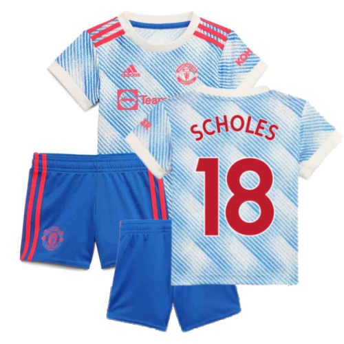 Man Utd 2021-2022 Away Baby Kit (SCHOLES 18)