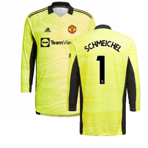 Man Utd 2021-2022 Home Goalkeeper Shirt (Yellow) (SCHMEICHEL 1)