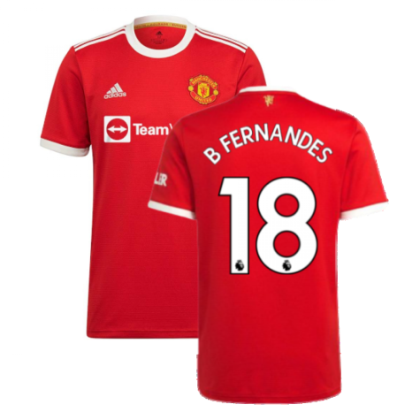 Man Utd 2021-2022 Home Shirt (B FERNANDES 18)