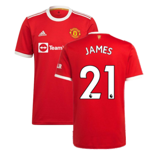 Man Utd 2021-2022 Home Shirt (JAMES 21)