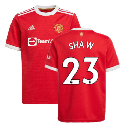 Man Utd 2021-2022 Home Shirt (Kids) (SHAW 23)