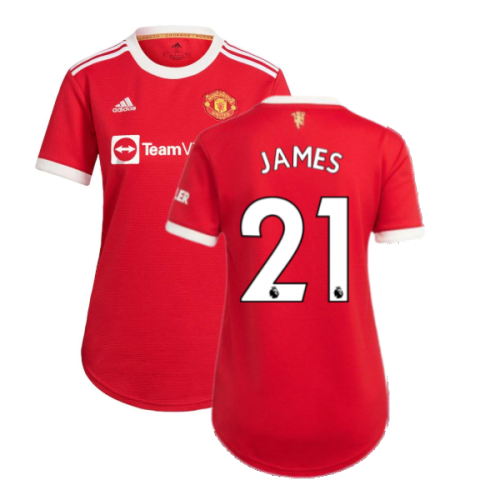 Man Utd 2021-2022 Home Shirt (Ladies) (JAMES 21)