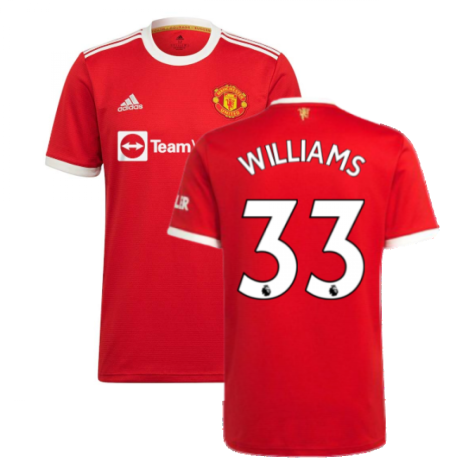 Man Utd 2021-2022 Home Shirt (WILLIAMS 33)