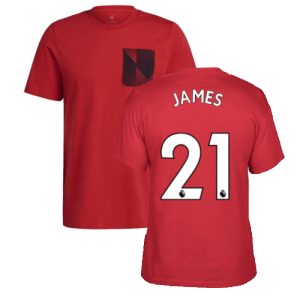 Man Utd 2021-2022 STR Graphic Tee (Red) (JAMES 21)