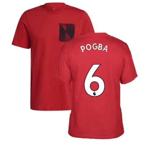 Man Utd 2021-2022 STR Graphic Tee (Red) (POGBA 6)