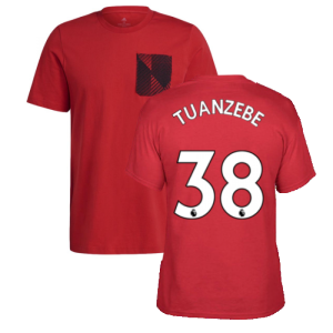 Man Utd 2021-2022 STR Graphic Tee (Red) (TUANZEBE 38)