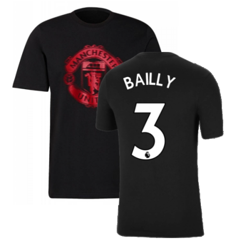 Man Utd 2021-2022 Tee (Black) (BAILLY 3)