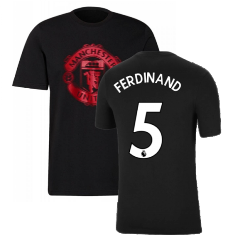 Man Utd 2021-2022 Tee (Black) (FERDINAND 5)