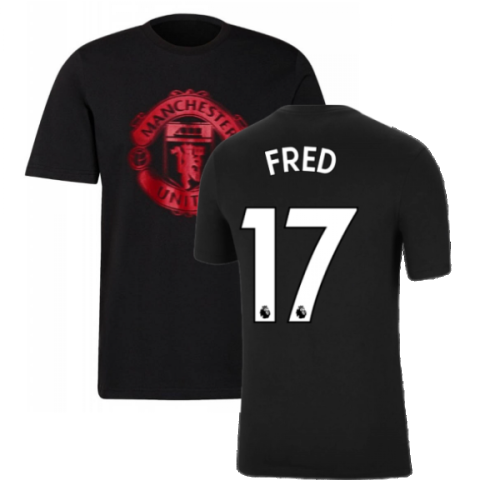 Man Utd 2021-2022 Tee (Black) (FRED 17)