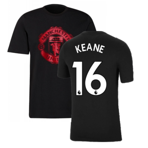 Man Utd 2021-2022 Tee (Black) (KEANE 16)