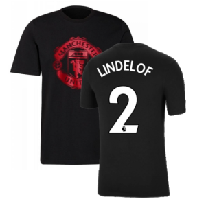 Man Utd 2021-2022 Tee (Black) (LINDELOF 2)