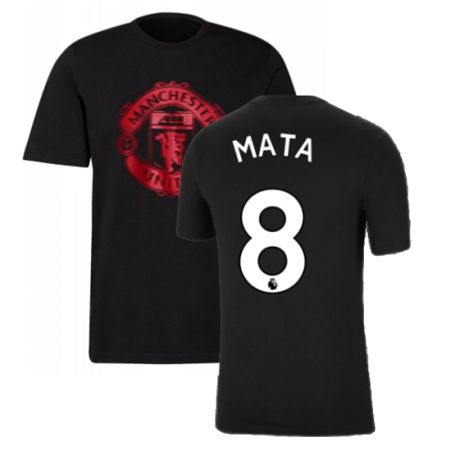 Man Utd 2021-2022 Tee (Black) (MATA 8)