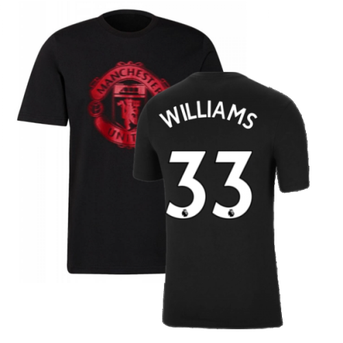 Man Utd 2021-2022 Tee (Black) (WILLIAMS 33)