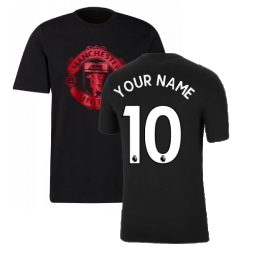 Man Utd 2021-2022 Tee (Black) (Your Name)