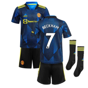 Man Utd 2021-2022 Third Mini Kit (Blue) (BECKHAM 7)