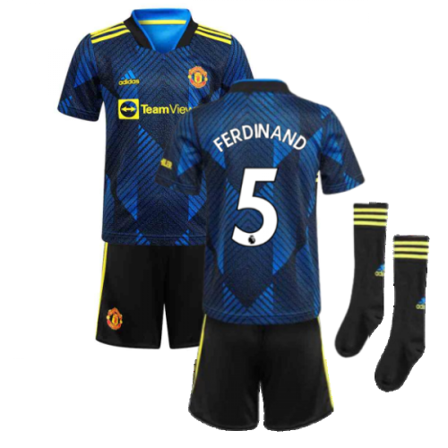 Man Utd 2021-2022 Third Mini Kit (Blue) (FERDINAND 5)