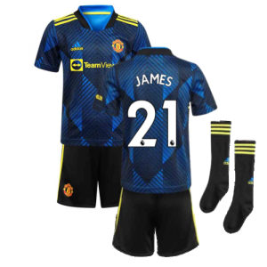 Man Utd 2021-2022 Third Mini Kit (Blue) (JAMES 21)