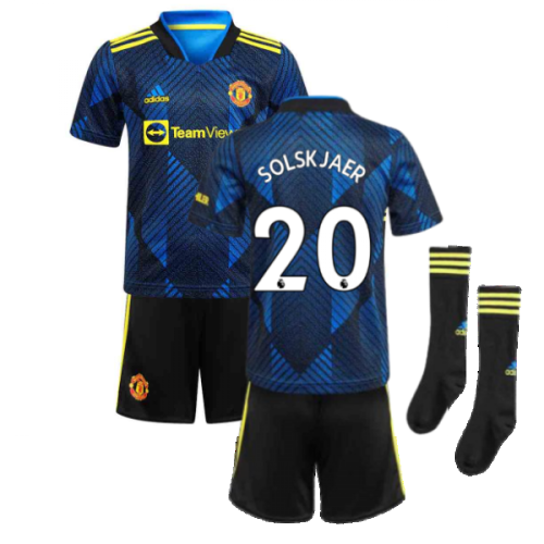 Man Utd 2021-2022 Third Mini Kit (Blue) (SOLSKJAER 20)