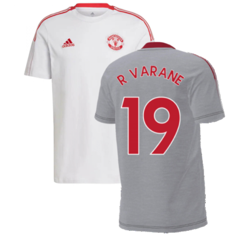 Man Utd 2021-2022 Training Tee (Grey) (R VARANE 19)