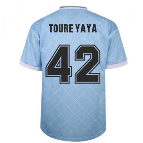 Manchester City 1988 Retro Football Shirt (TOURE YAYA 42)