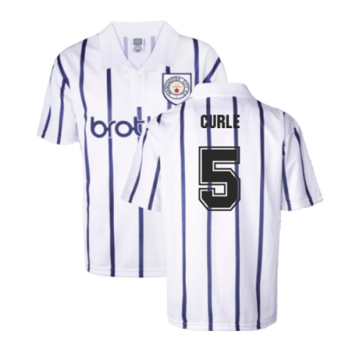 Manchester City 1993 Away Retro Football Shirt (Curle 5)