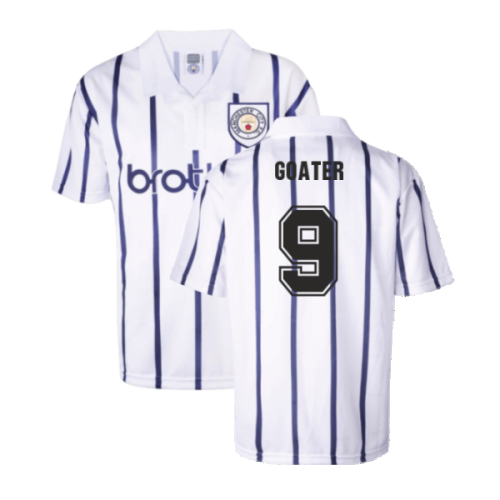 Manchester City 1993 Away Retro Football Shirt (GOATER 9)