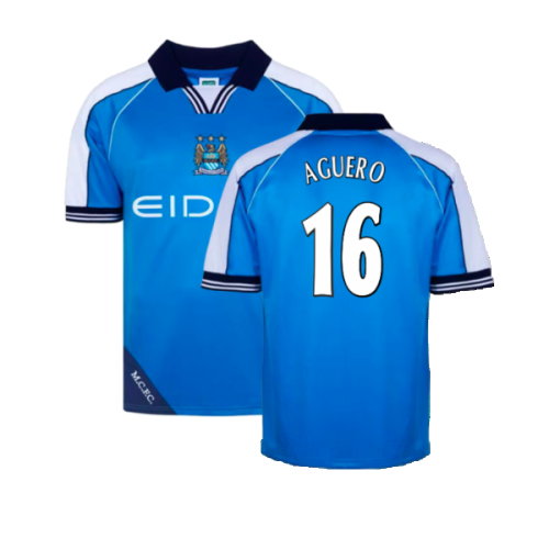 Manchester City 2000 Home Retro Shirt (Aguero 16)