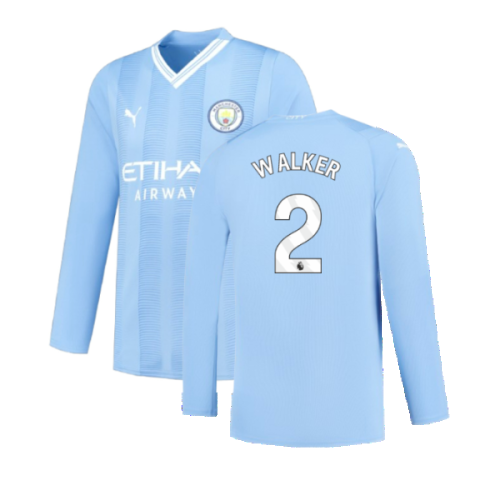 Manchester City 2023-2024 Puma Home Long Sleeved Shirt (S) (Good) (WALKER 2)