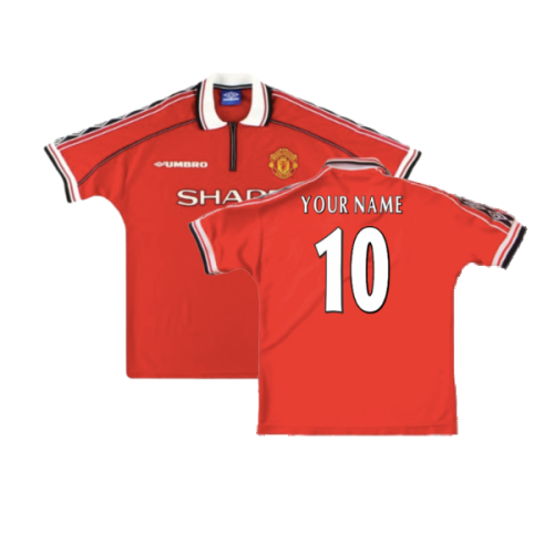 Manchester United 1998-2000 Home Shirt (XXL) (Excellent) (Your Name)