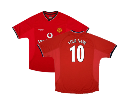 Manchester United 2000-02 Home Shirt ((Excellent) XXL) (Your Name)