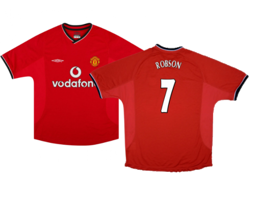 Manchester United 2000-02 Home Shirt ((Very Good) XL) (ROBSON 7)