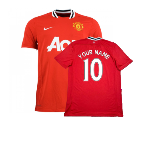 Manchester United 2011-12 Home Shirt ((Excellent) XL) (Your Name)
