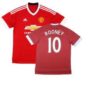 Manchester United 2015-16 Home Shirt ((Excellent) M) (Rooney 10)