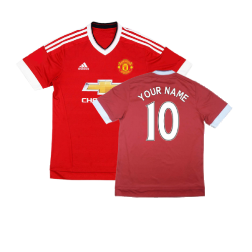 Manchester United 2015-16 Home Shirt ((Excellent) M) (Your Name)