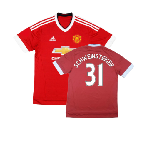 Manchester United 2015-16 Home Shirt (Mint) (Schweinsteiger 31)