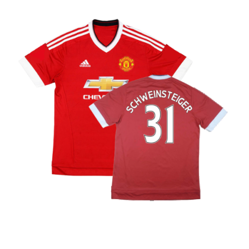 Manchester United 2015-16 Home Shirt ((Very Good) M) (Schweinsteiger 31)