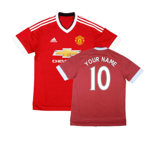 Manchester United 2015-16 Home Shirt ((Very Good) M) (Your Name)