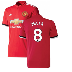 Manchester United 2017-18 Home Shirt ((Excellent) S) (Mata 8)